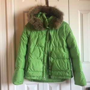 J.Crew puffer coat/jacket - green